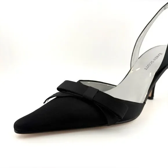 Women shoe's: Karen Scott Black Slingback Heels - Picture 2 of 15